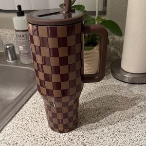 Autumn Checkers HydroJug Checkered Brown and Tan Drinkware 40oz